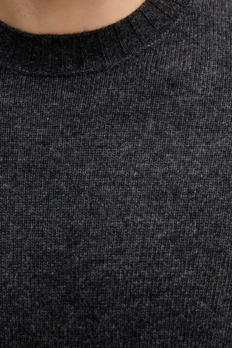 maglione con lana colore grigio 18AYS104L miniatura 5