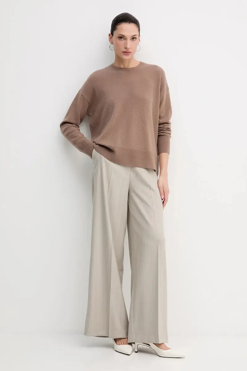 maglione con lana colore marrone 18AYM103K miniatura 2