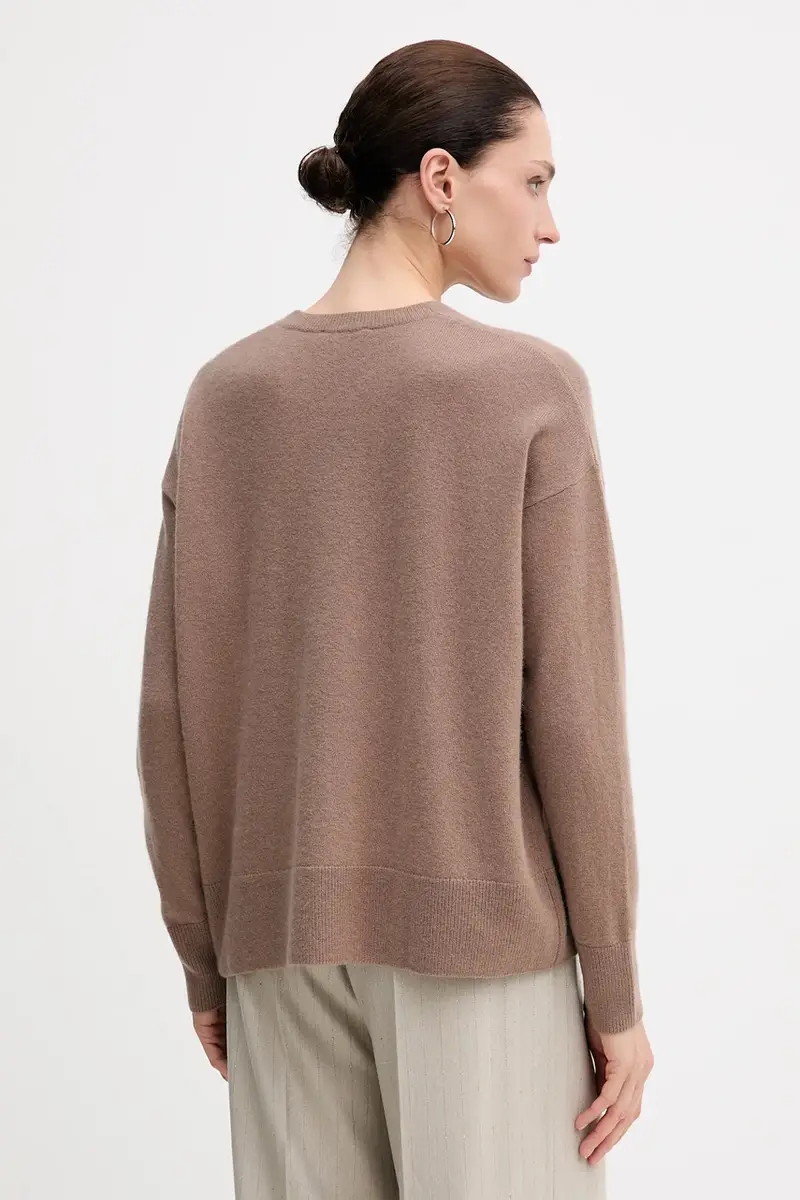 maglione con lana colore marrone 18AYM103K miniatura 3