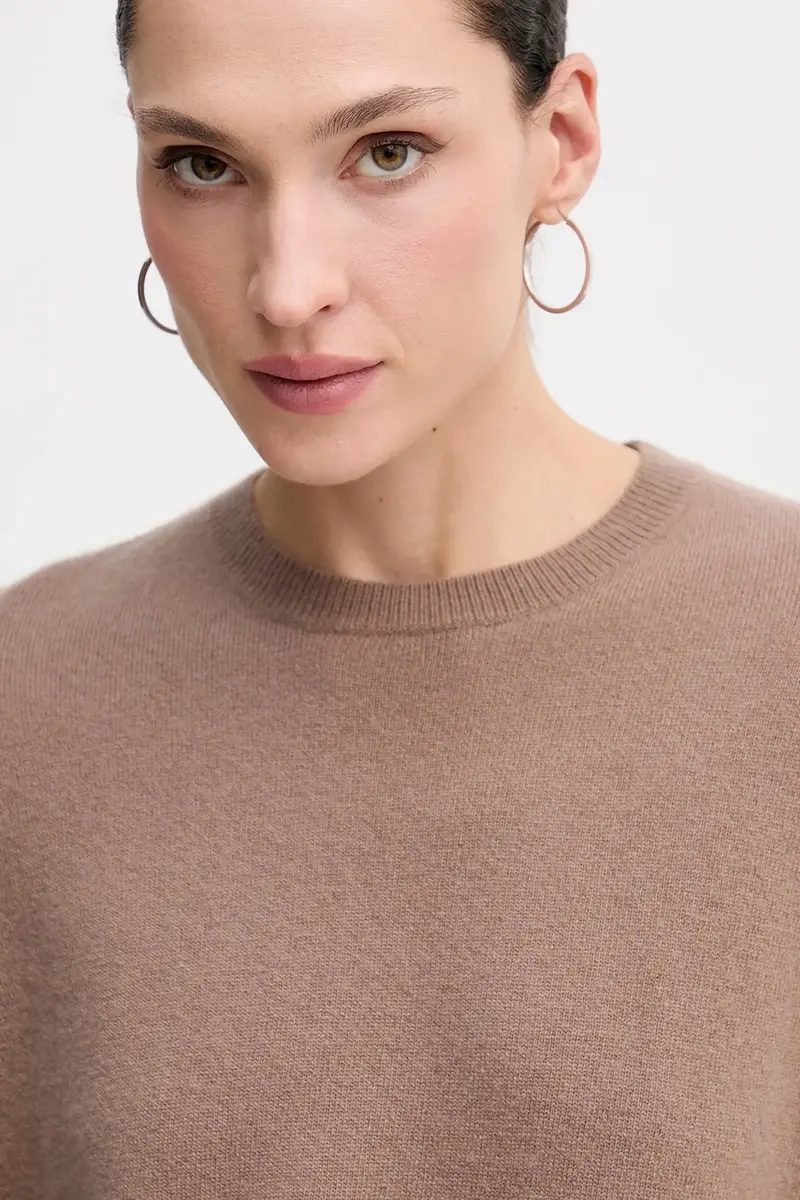 maglione con lana colore marrone 18AYM103K miniatura 4