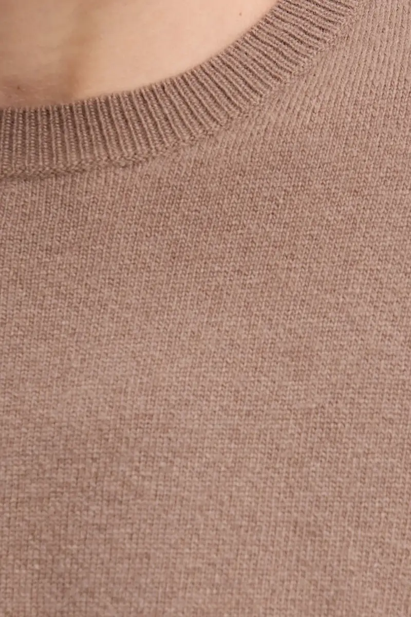 maglione con lana colore marrone 18AYM103K miniatura 5