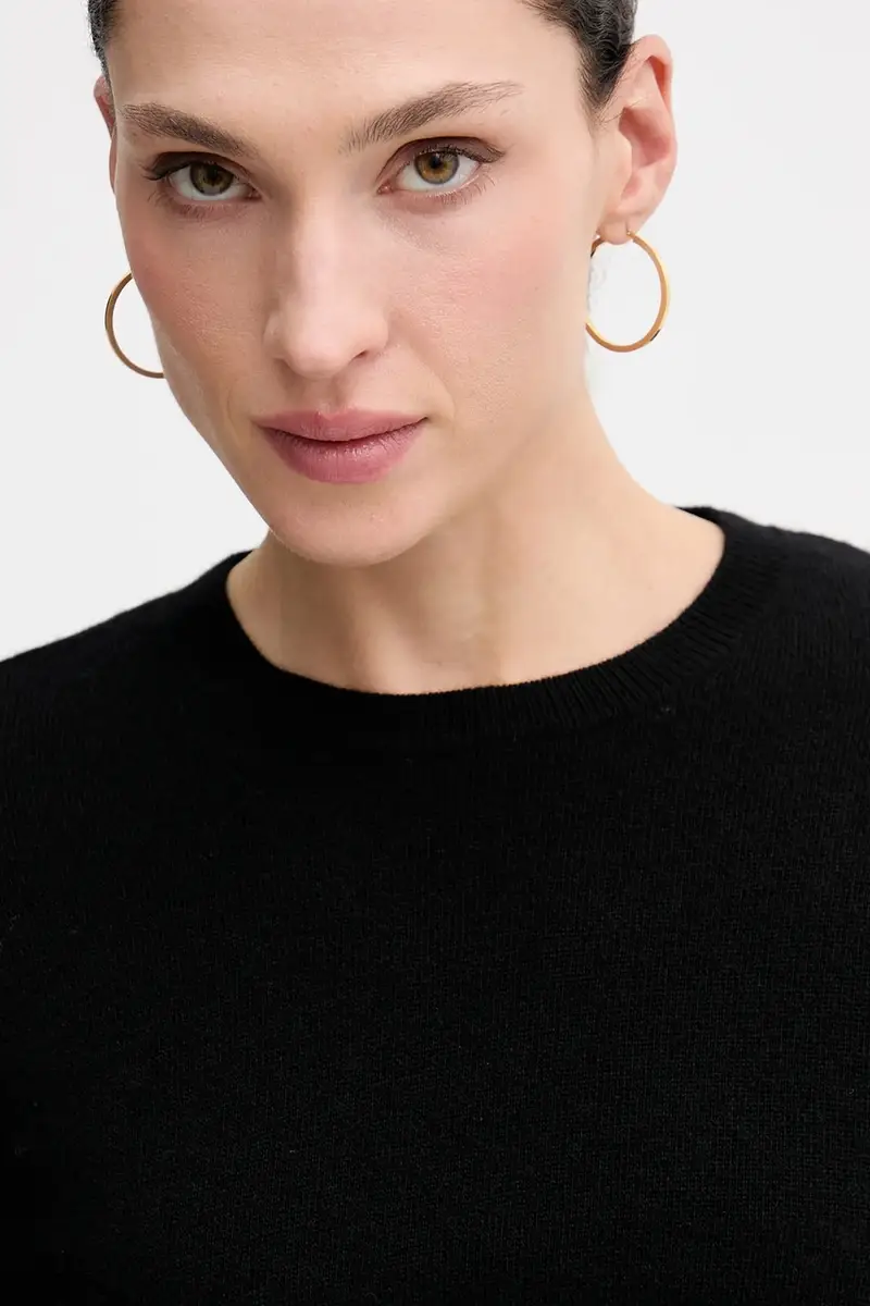 maglione con lana colore nero 18AYM103K miniatura 4