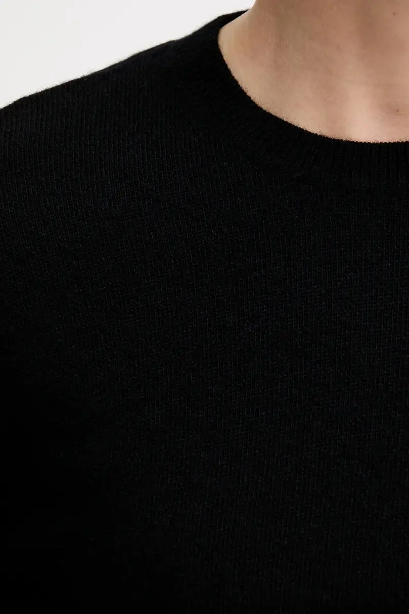 maglione con lana colore nero 18AYM103K miniatura 5