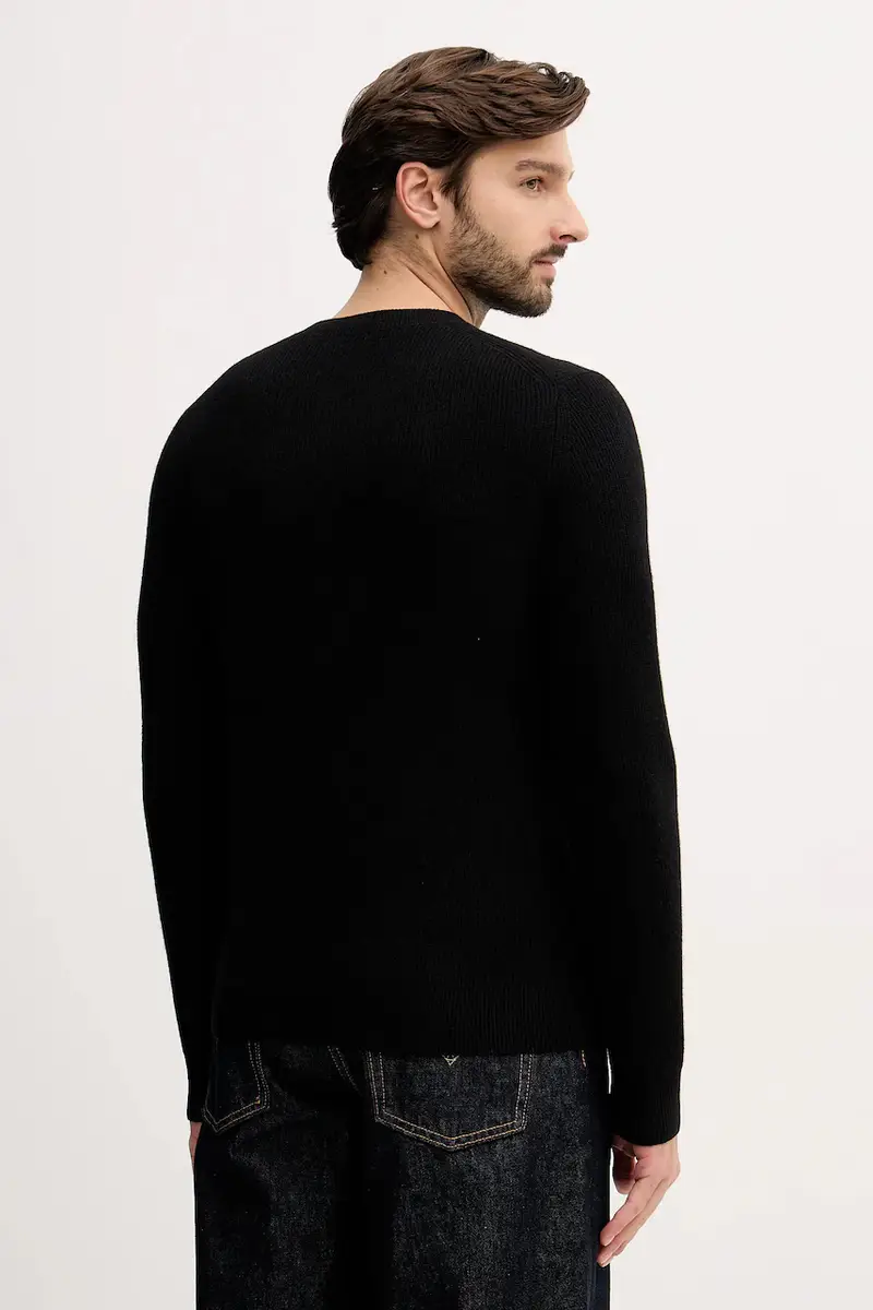 maglione con lana colore nero 18AYS104I miniatura 3