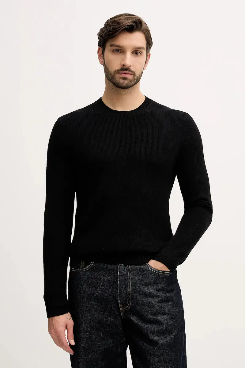 maglione con lana colore nero 18AYS104I