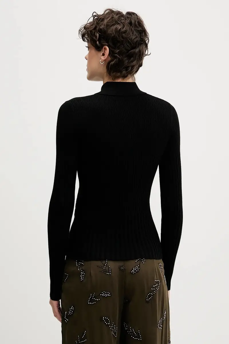 maglione con lana colore nero 1QNQL300E miniatura 3