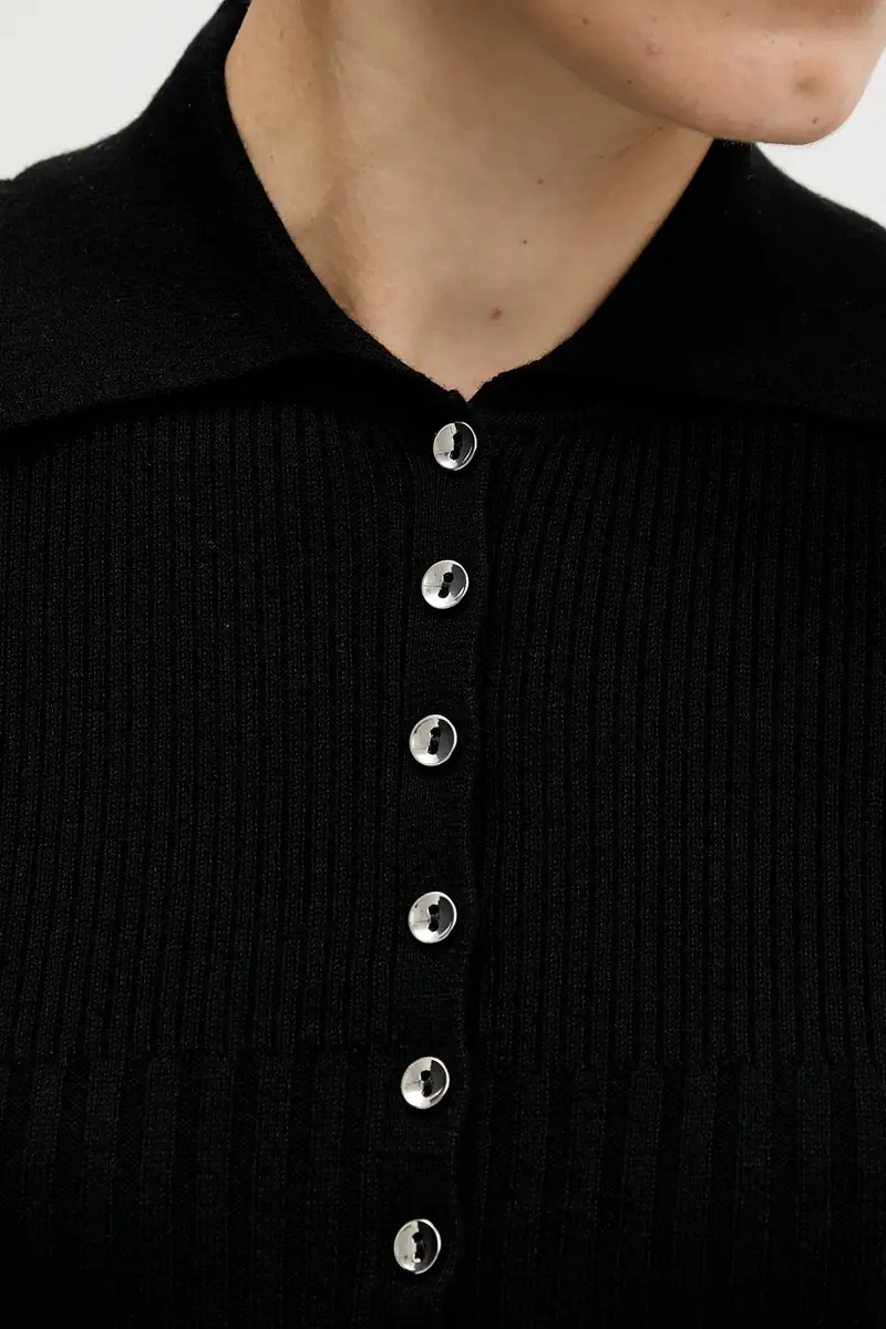 maglione con lana colore nero 1QNQL300E miniatura 5