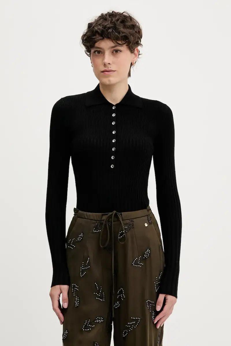 maglione con lana colore nero 1QNQL300E