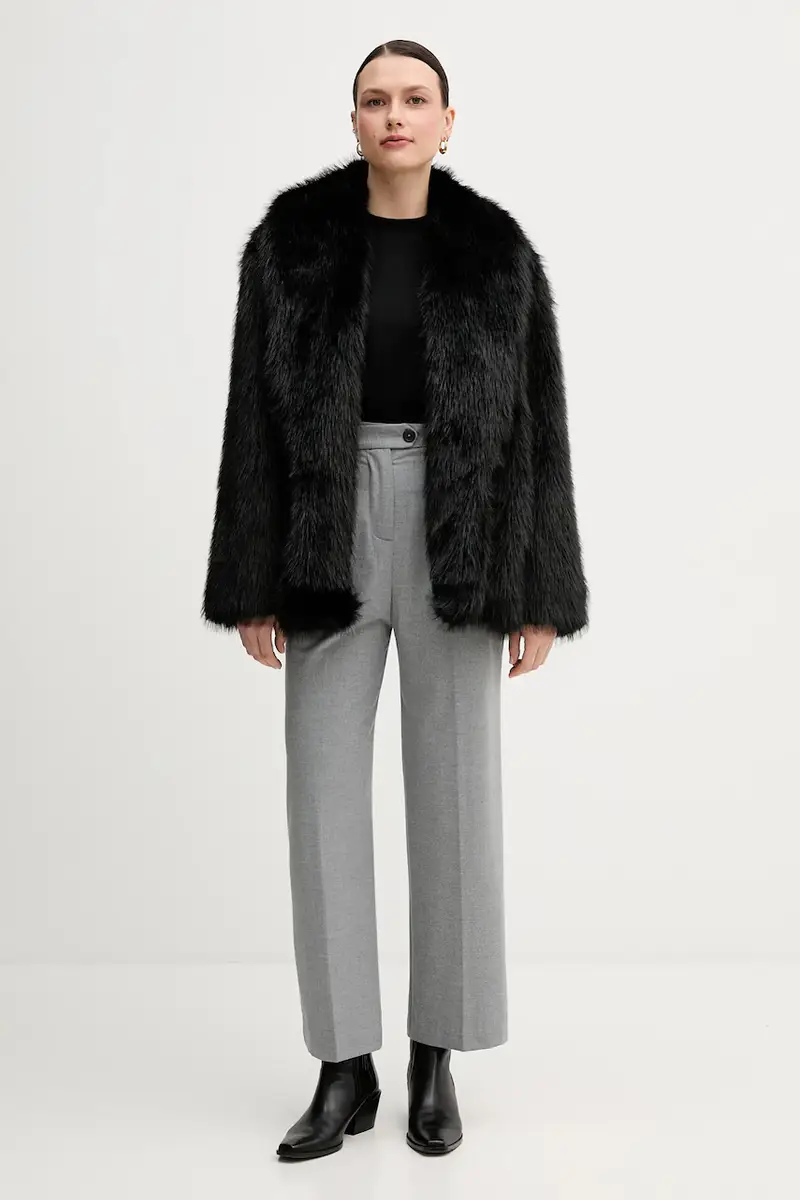 maglione con lana colore nero 1SBXM106L miniatura 2