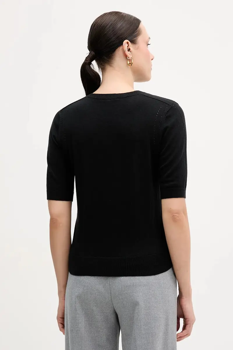 maglione con lana colore nero 1SBXM106L miniatura 3