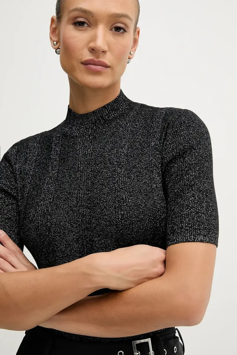 maglione con lana colore nero 1WH2M2025 miniatura 4