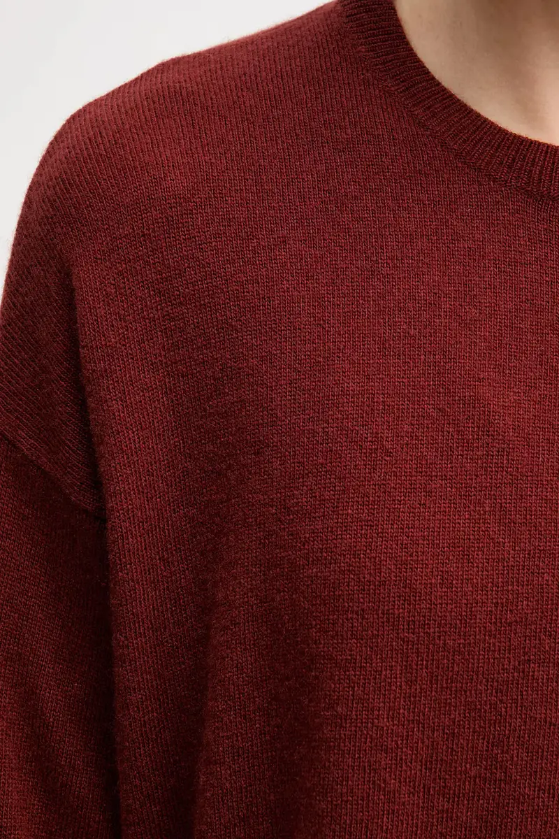 maglione con lana colore rosso 18AYM103K miniatura 5