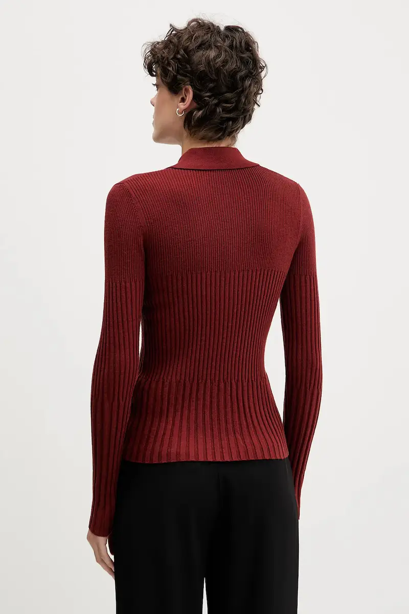 maglione con lana colore rosso 1QNQL300E miniatura 3