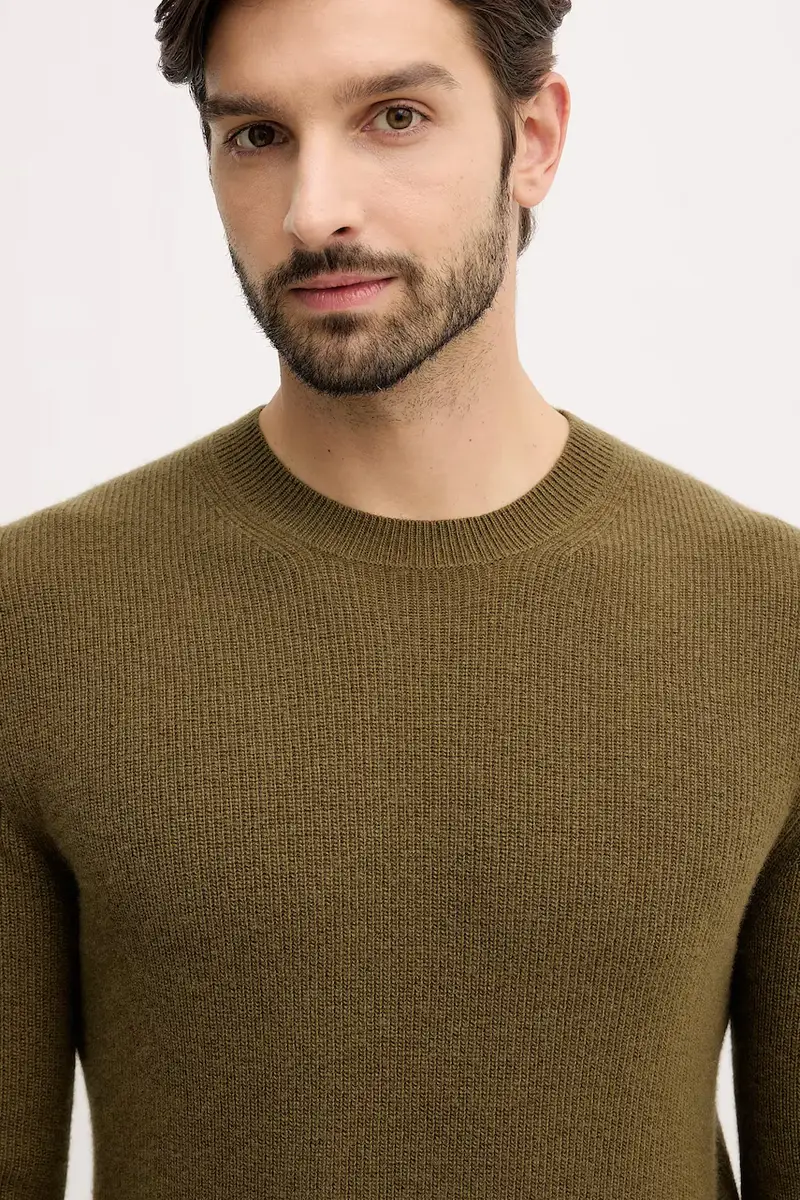 maglione con lana colore verde 18AYS104I miniatura 4