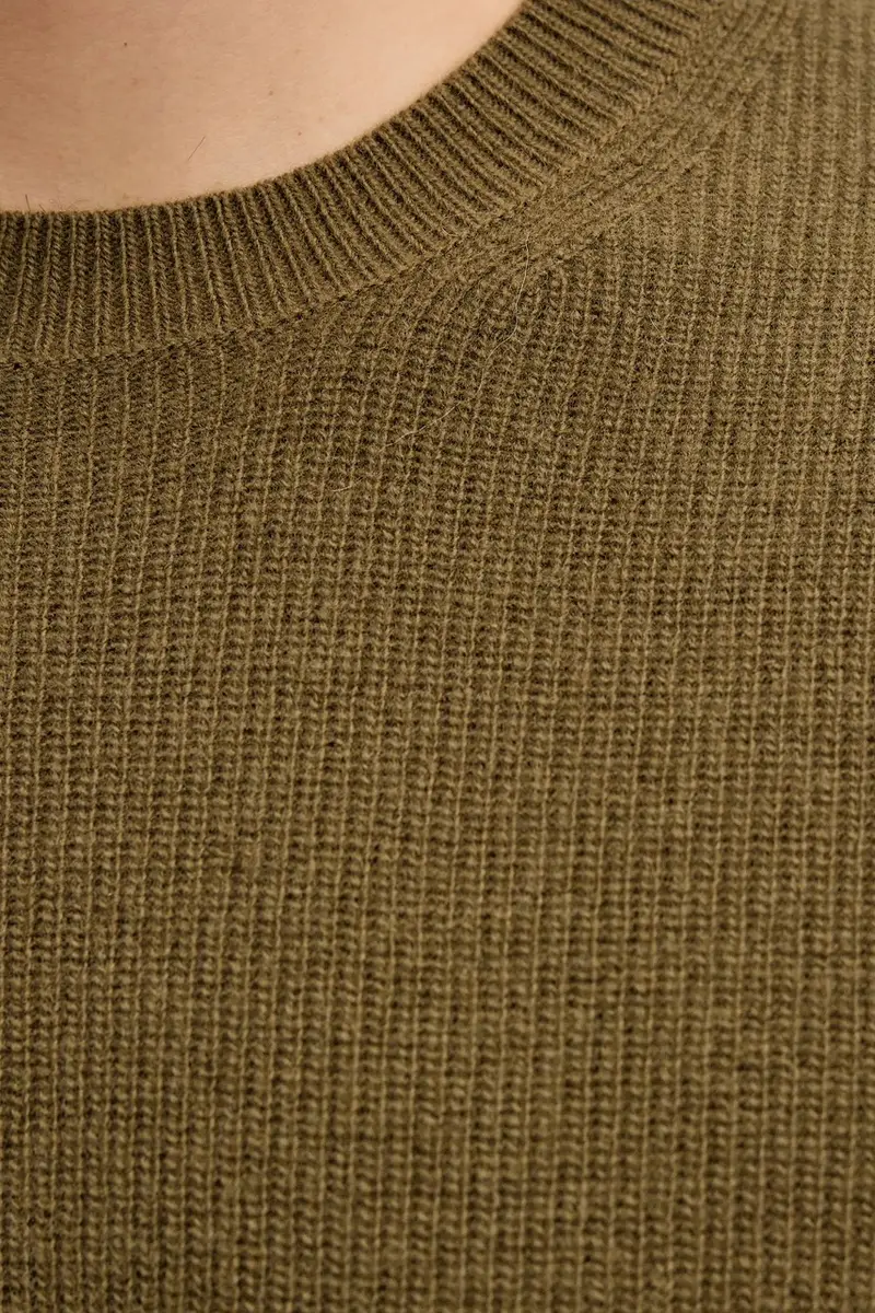 maglione con lana colore verde 18AYS104I miniatura 5