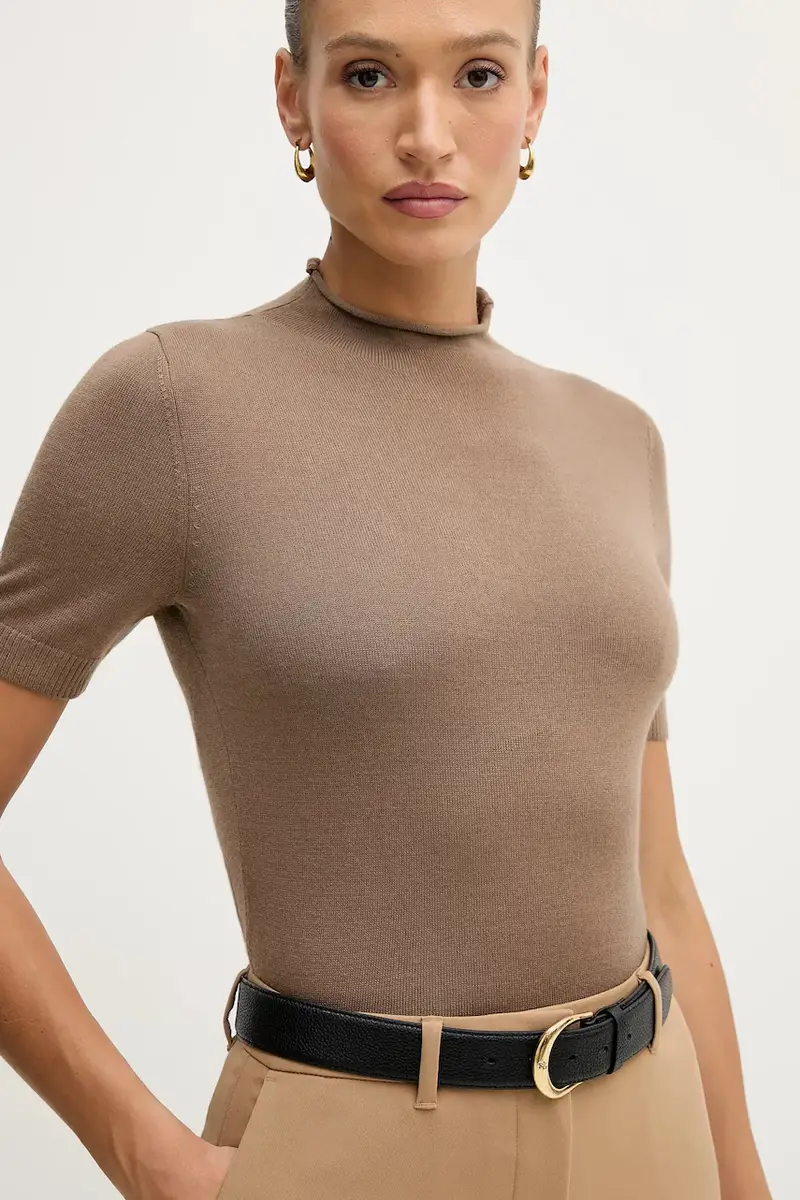 maglione con lana Marrone miniatura 4