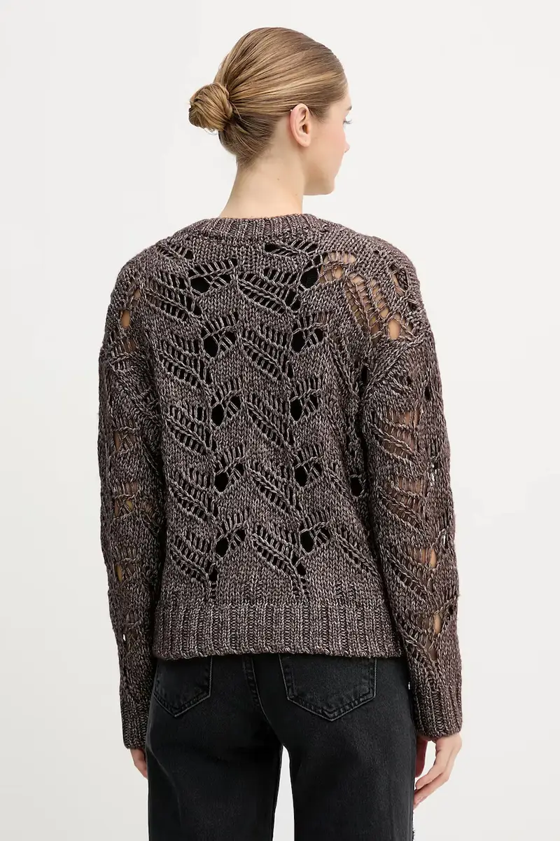 maglione con lana Marrone miniatura 3