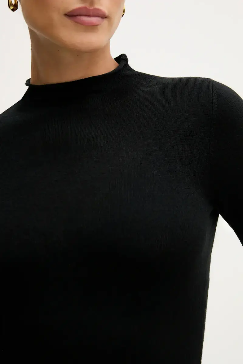 maglione con lana Nero miniatura 5