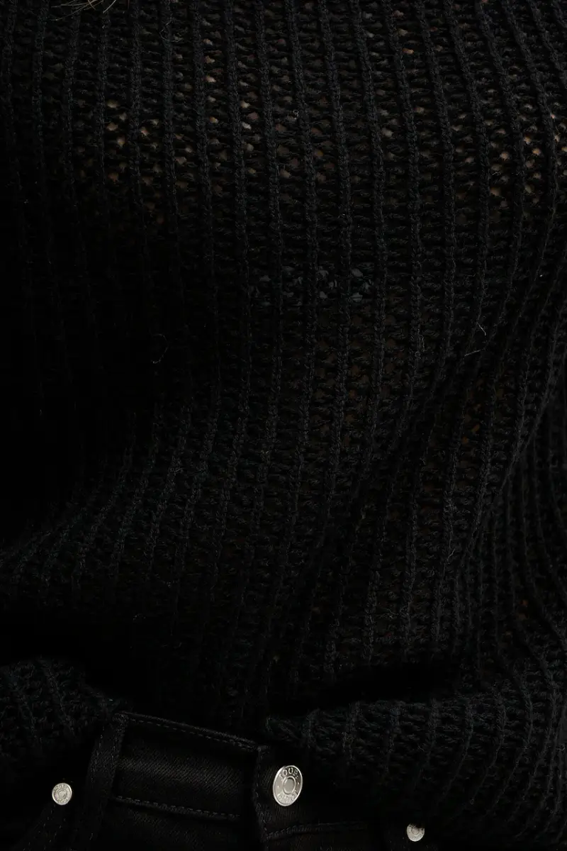 maglione con lana Nero miniatura 5