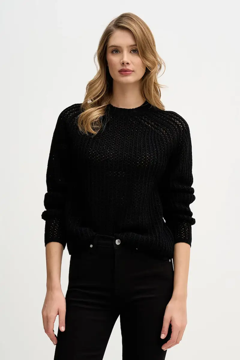 maglione con lana Nero