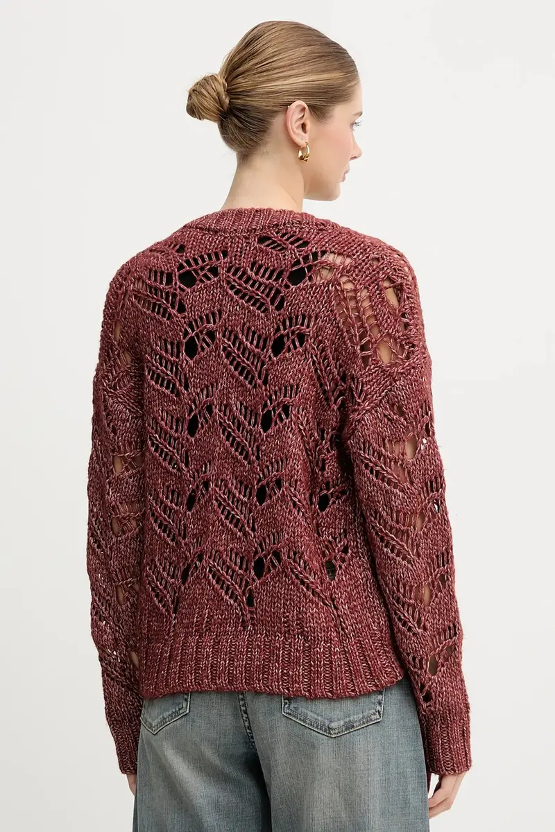 maglione con lana Rosso miniatura 3