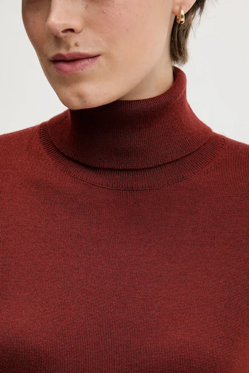 maglione donna 11BAM201C Rosso miniatura 5