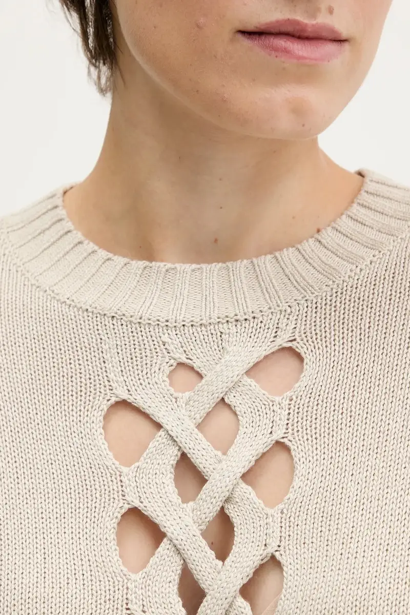 maglione donna colore beige 1XGYM106I miniatura 5