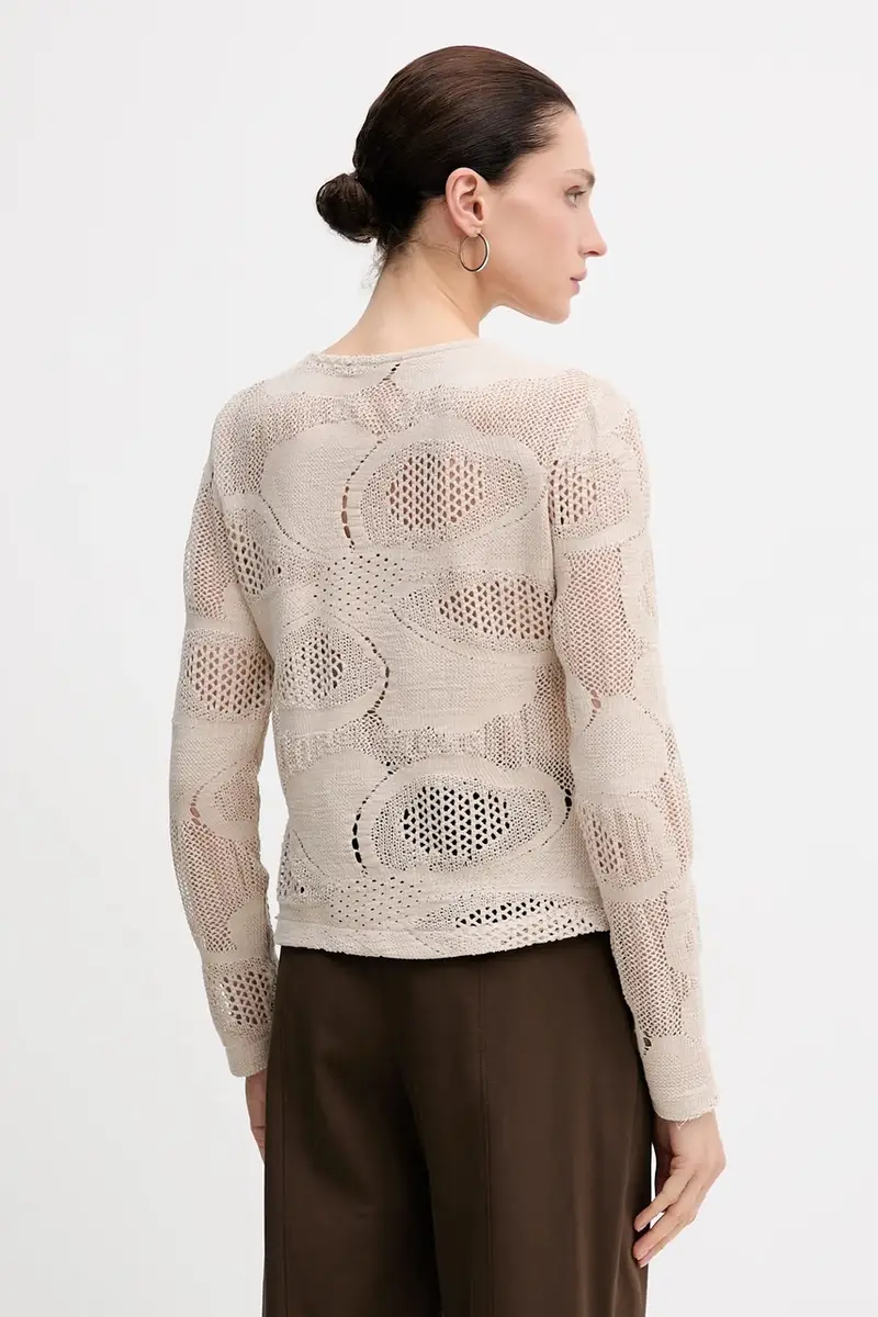 maglione donna colore beige 3IIDL107T miniatura 3