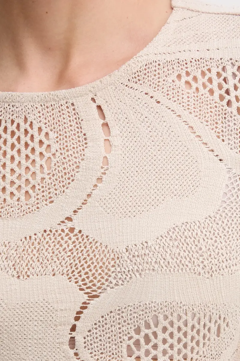 maglione donna colore beige 3IIDL107T miniatura 5