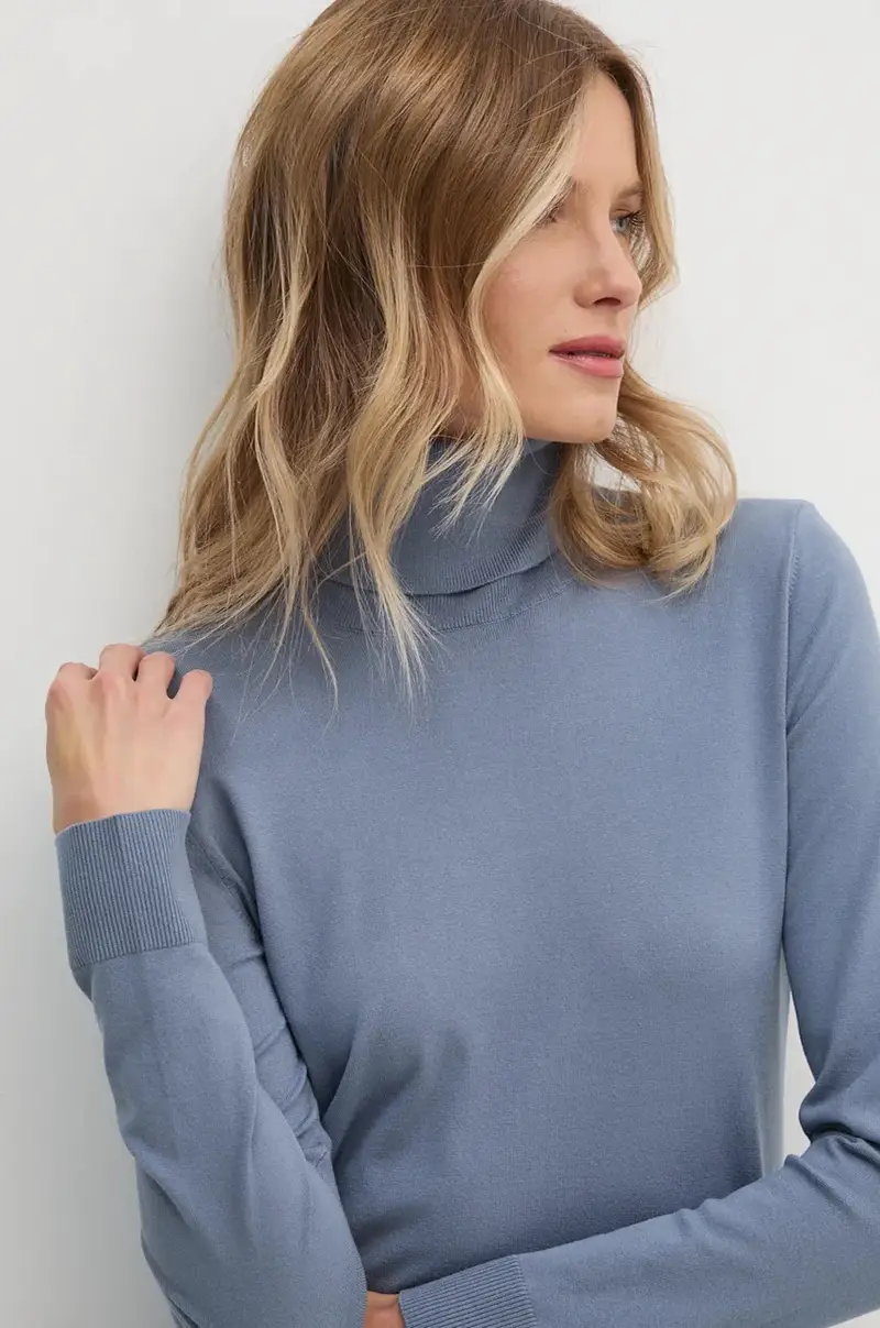 maglione donna colore blu 17Q3M2178 miniatura 4