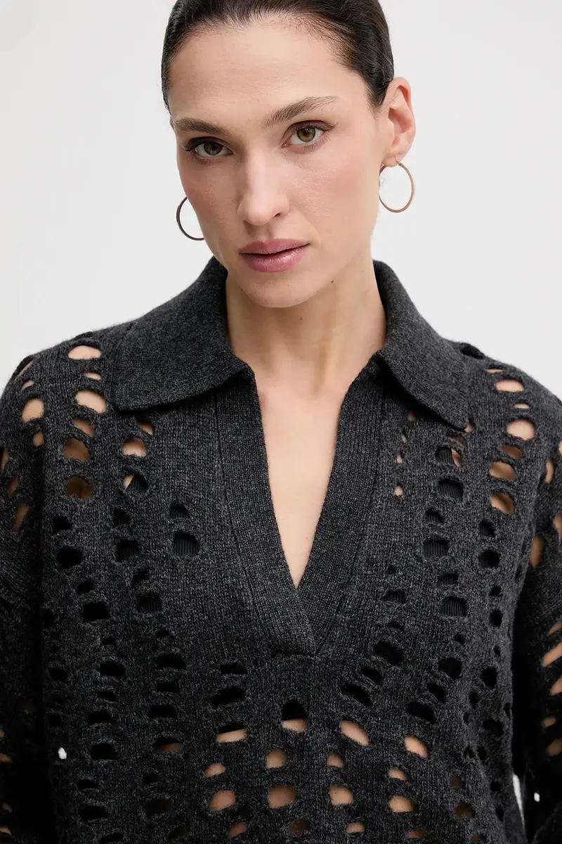 maglione donna colore grigio 1UFLL401F miniatura 4