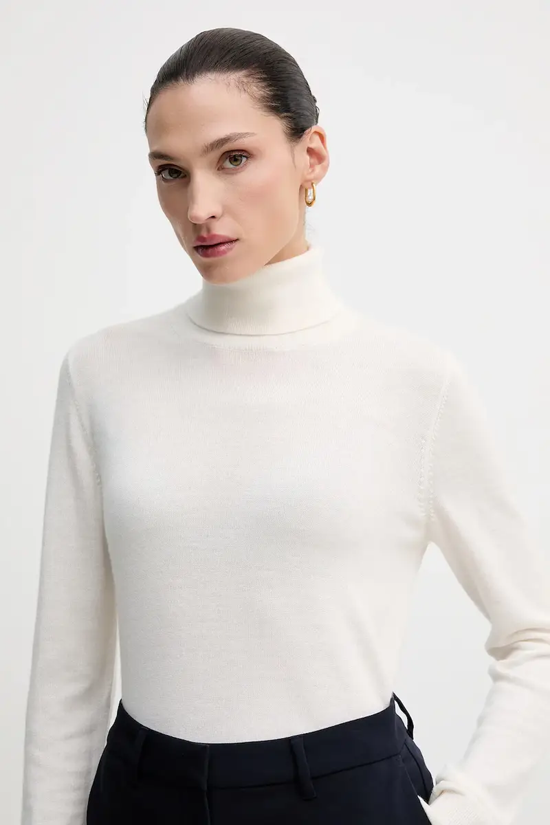 maglione donna colore marrone 11BAM201C Beige miniatura 4