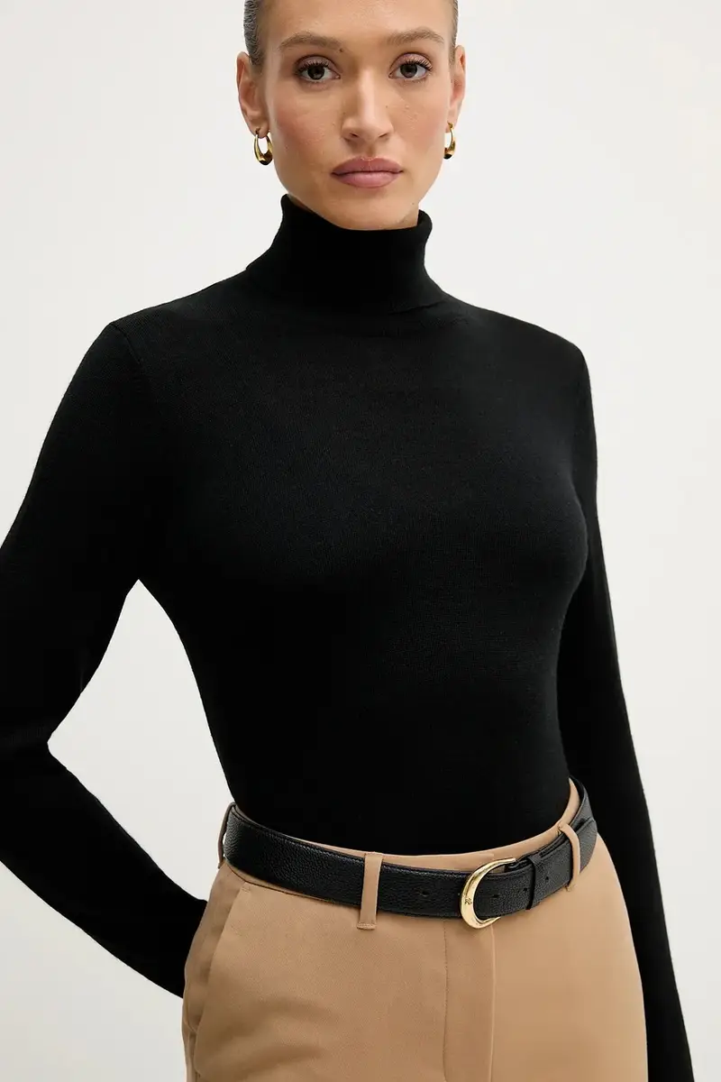 maglione donna colore marrone 11BAM201C Nero miniatura 4