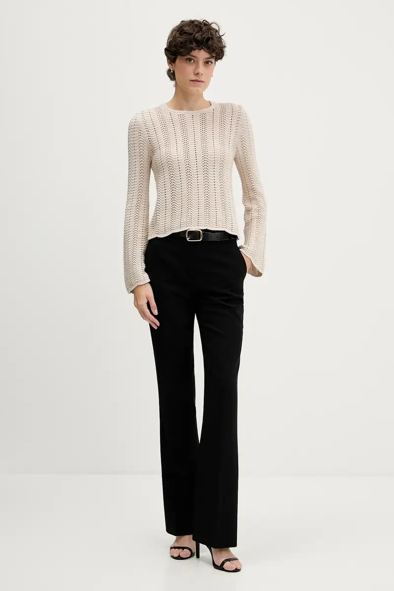 maglione in cotone donna colore beige 1494M106O miniatura 2