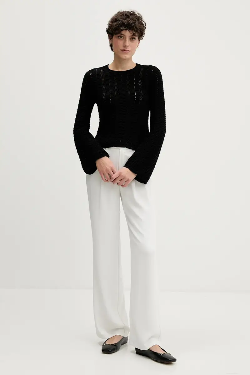 maglione in cotone donna colore nero 1494M106O miniatura 2