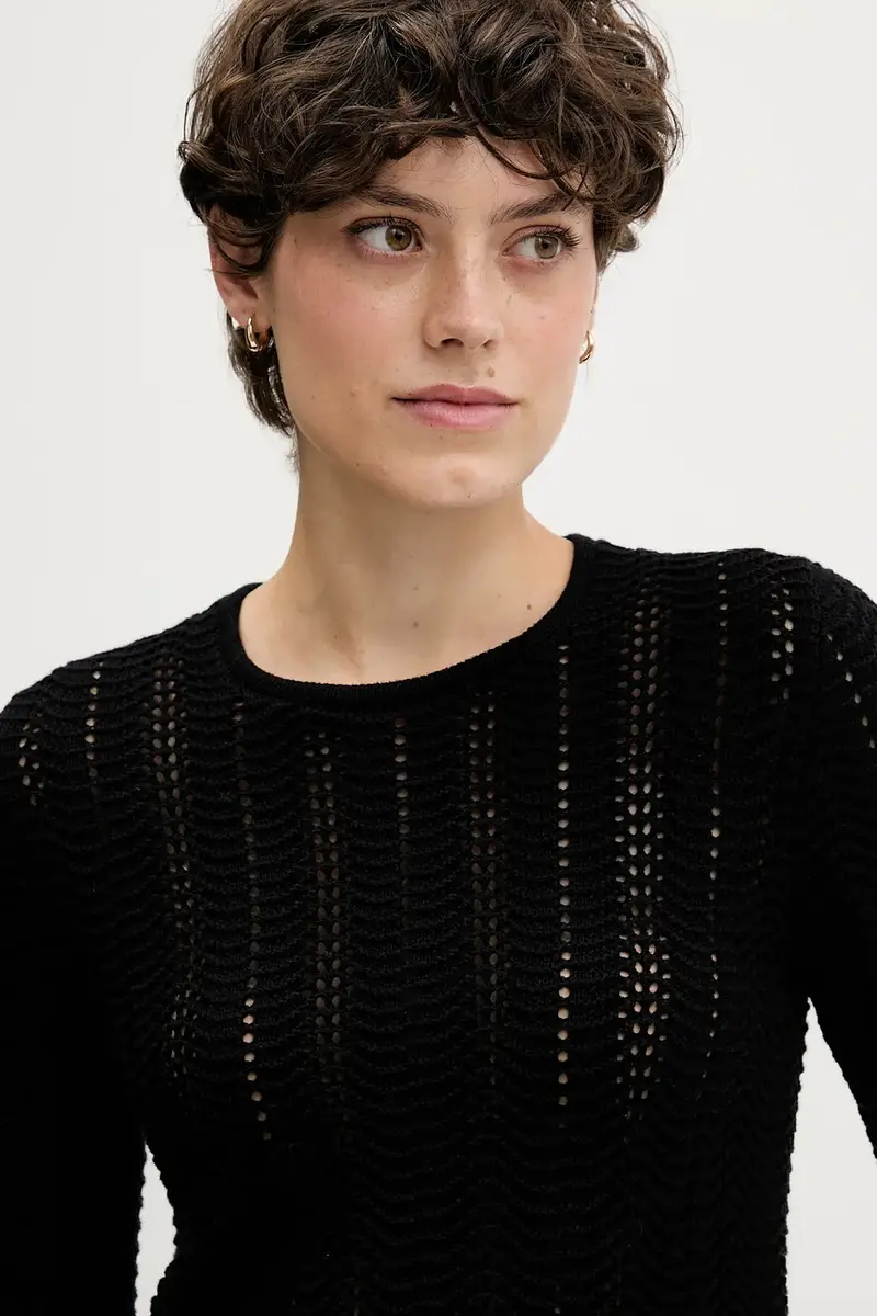 maglione in cotone donna colore nero 1494M106O miniatura 4