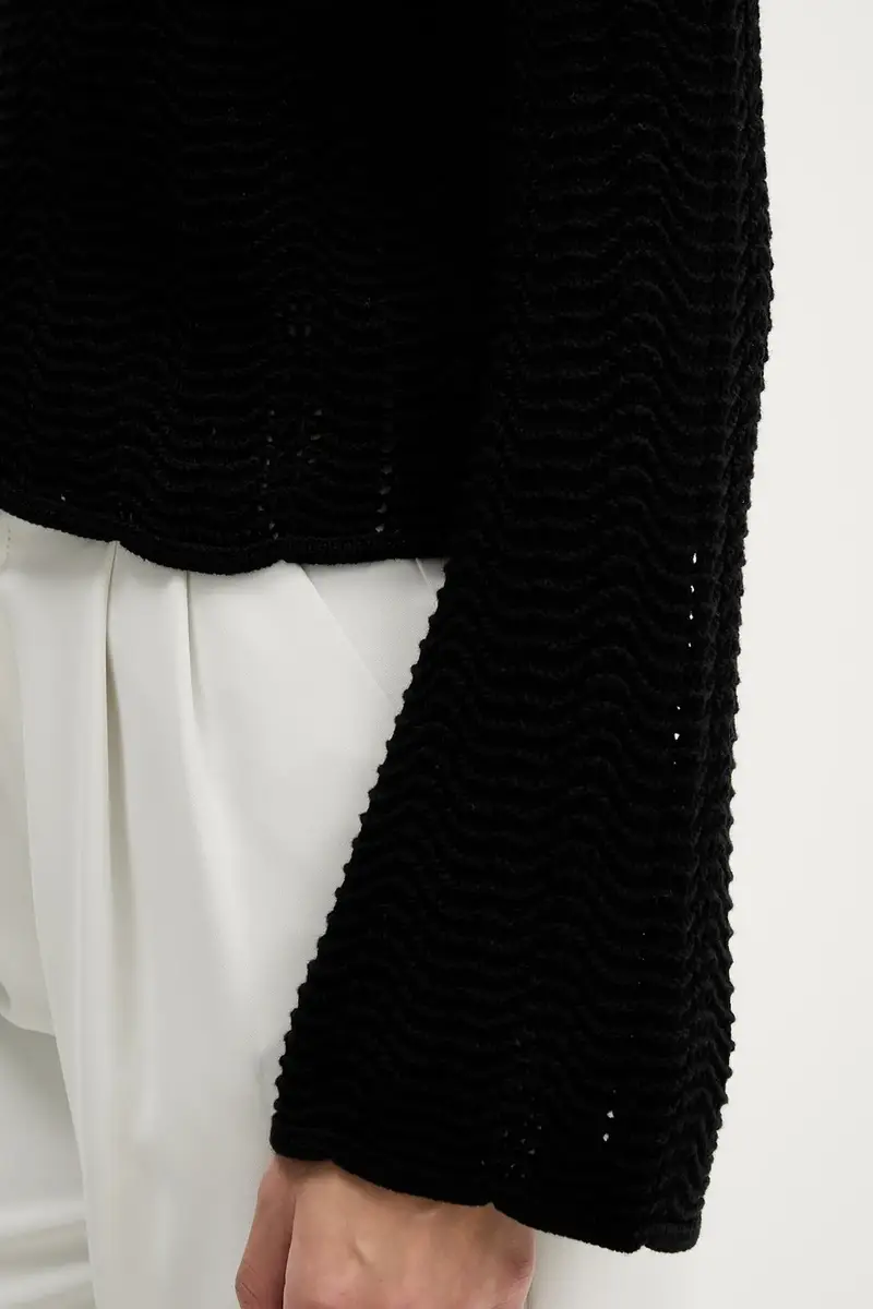 maglione in cotone donna colore nero 1494M106O miniatura 5