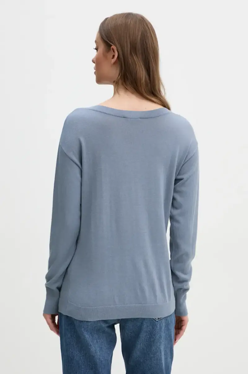 maglione in lana donna colore blu 11BAM1A48 miniatura 3