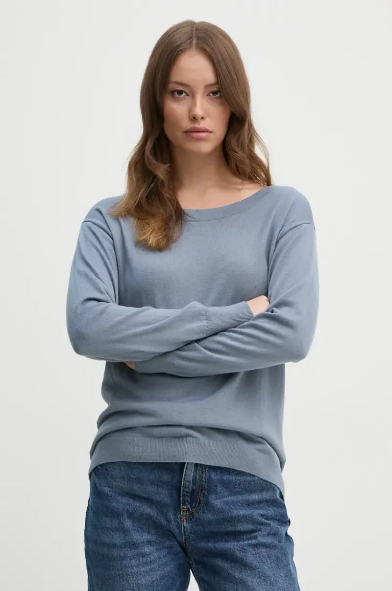 maglione in lana donna colore blu 11BAM1A48