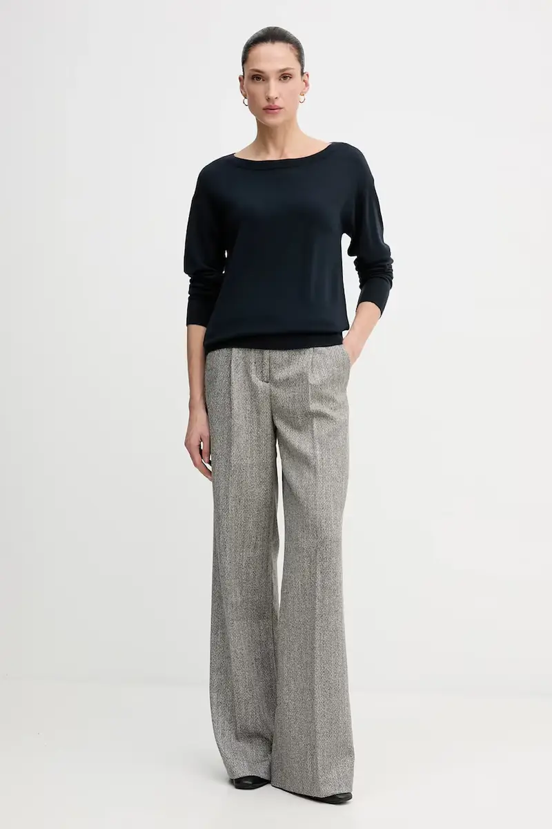 maglione in lana donna colore rosso 11BAM1A48 Blu navy miniatura 2