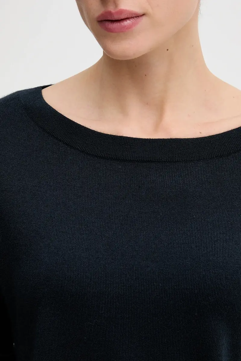 maglione in lana donna colore rosso 11BAM1A48 Blu navy miniatura 5