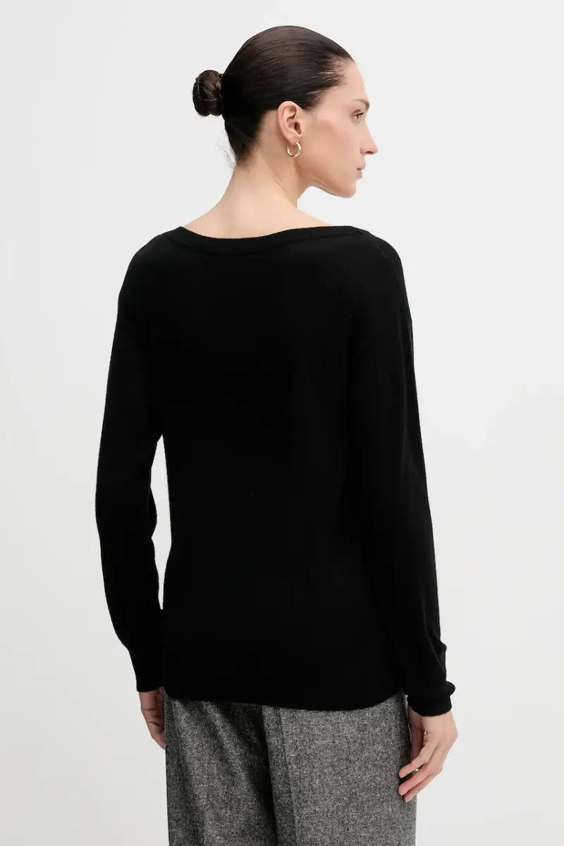 maglione in lana donna colore rosso 11BAM1A48 Nero miniatura 3