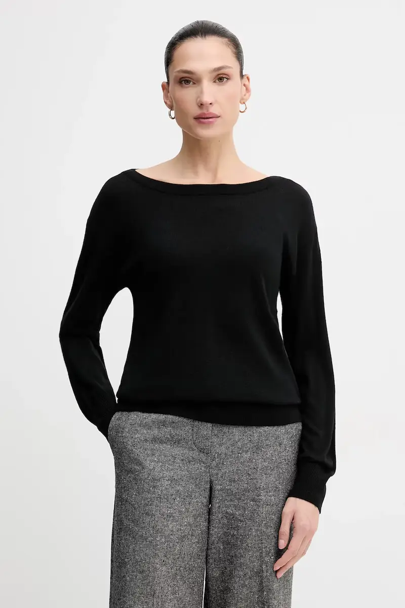 maglione in lana donna colore rosso 11BAM1A48 Nero