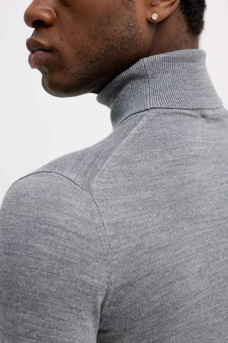 maglione in lana uomo colore grigio 11BAS200A miniatura 5