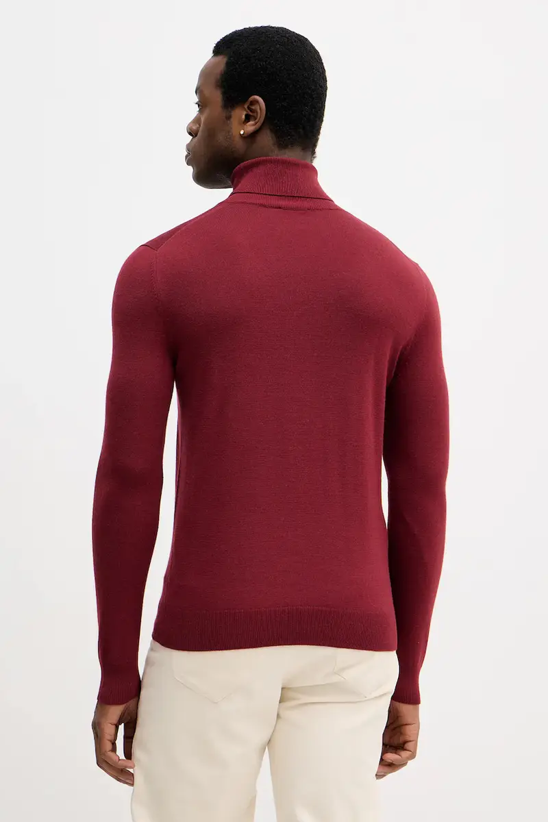 maglione in lana uomo colore grigio 11BAS200A Granata miniatura 3