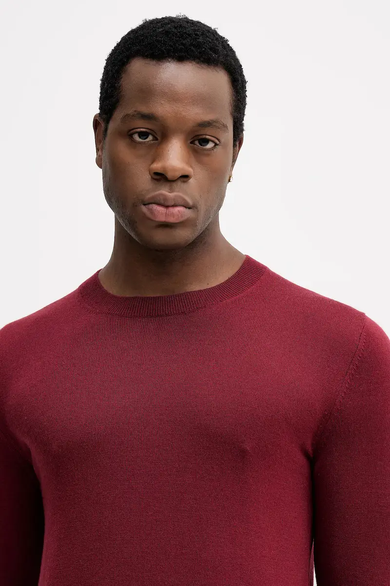 maglione in lana uomo colore verde 11BAS100Y Granata miniatura 4