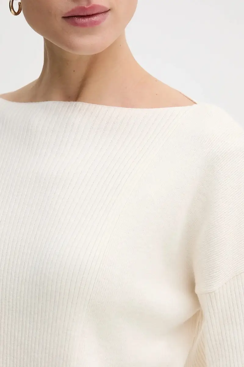 maglione in misto lana donna colore beige 1KHTL106J miniatura 5