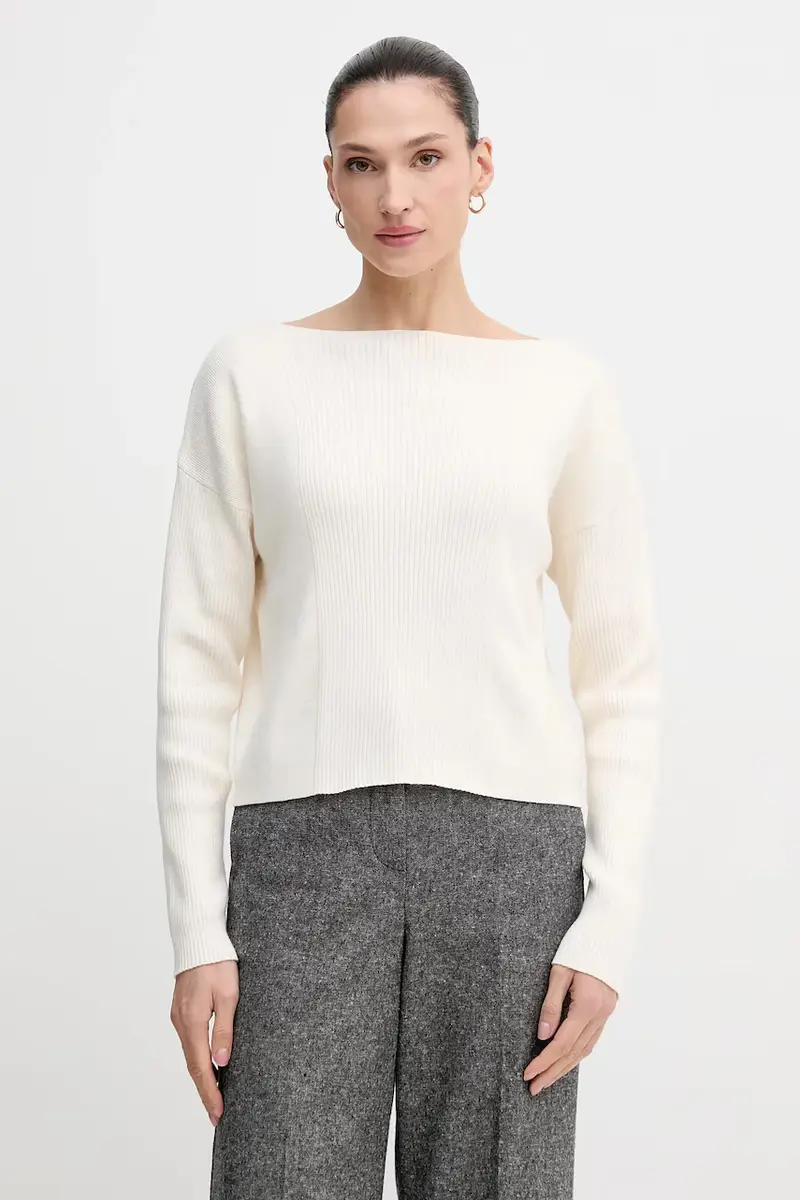 maglione in misto lana donna colore beige 1KHTL106J