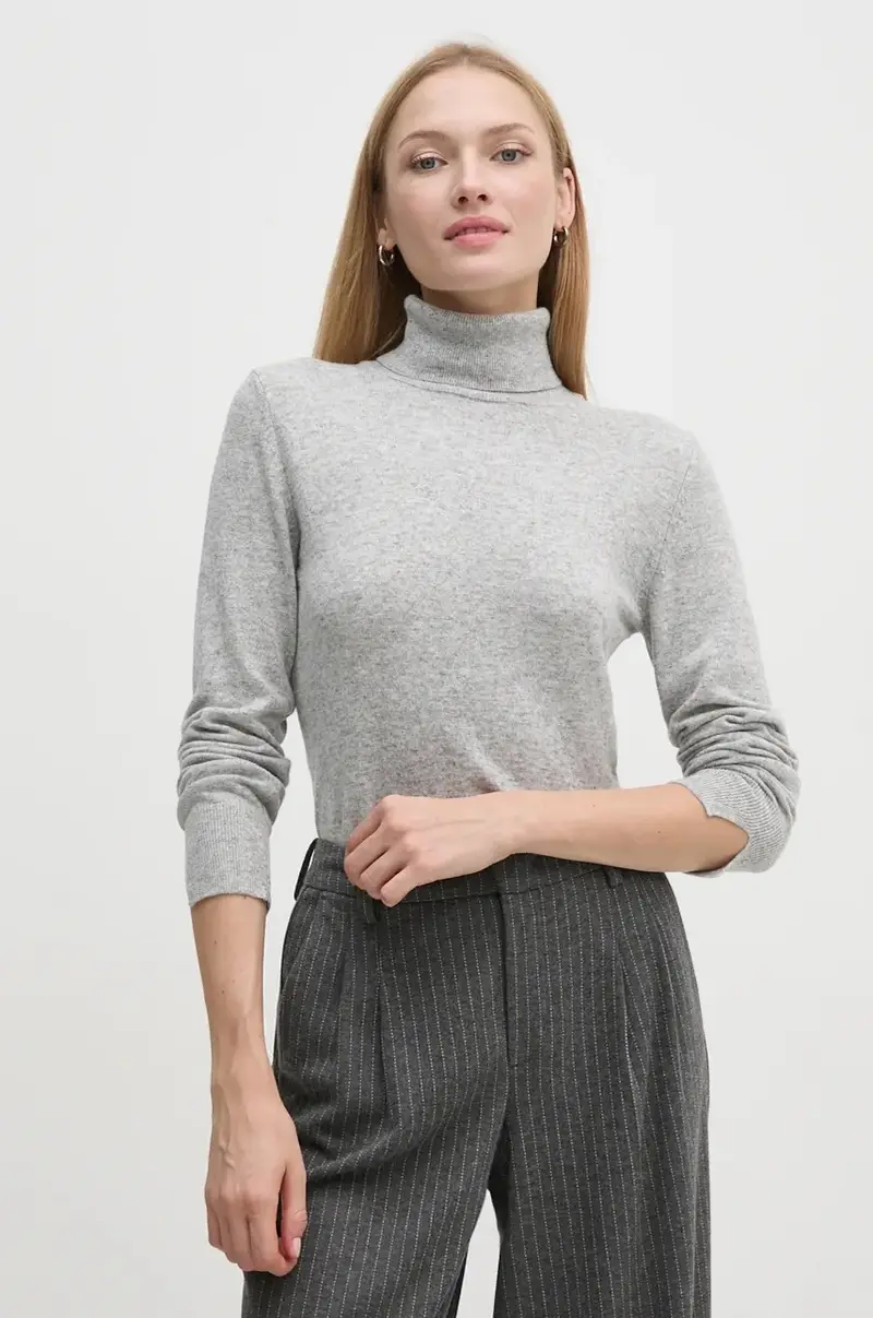 maglione in misto lana donna colore grigio 102HM2174 miniatura 4