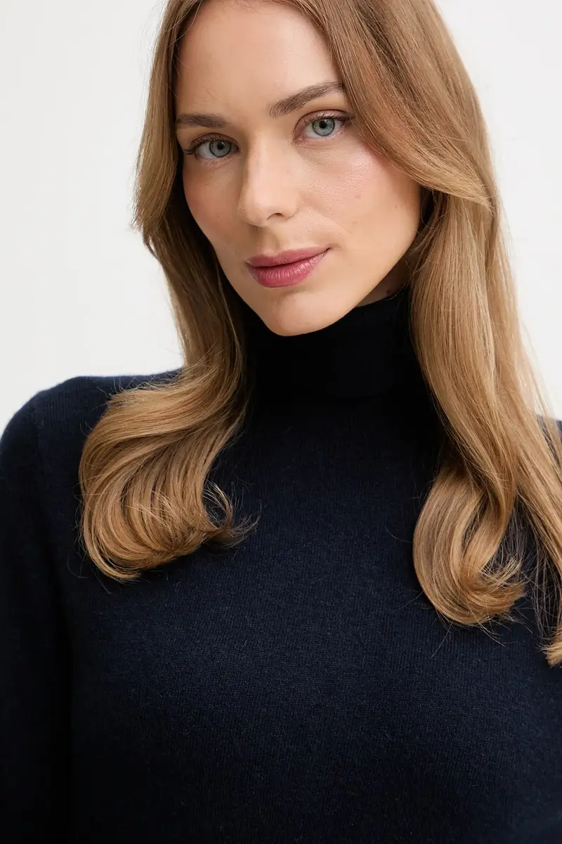 maglione in misto lana donna colore grigio 102HM2174 Blu navy miniatura 4